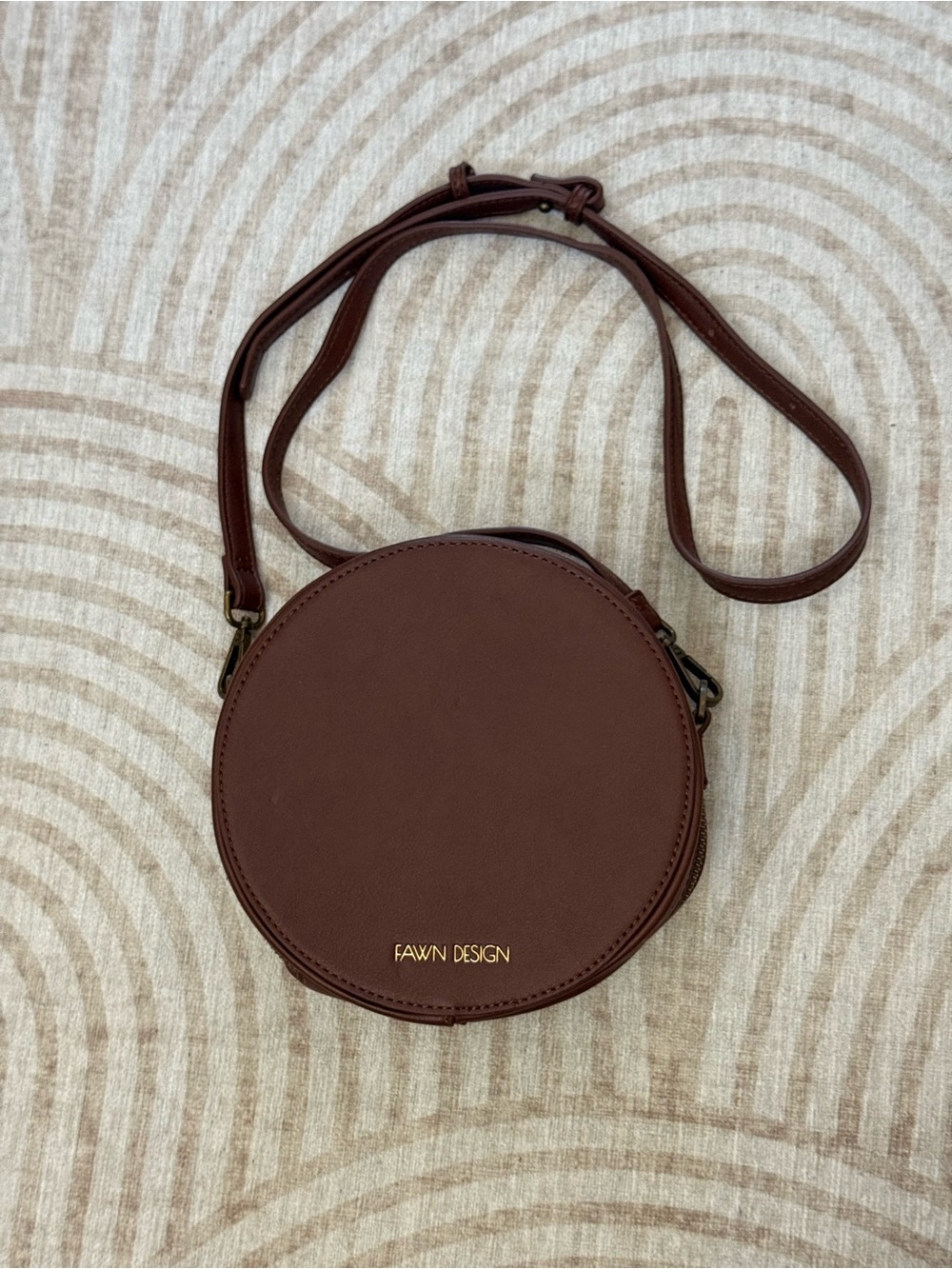 Fawn Design Chocolate Brown Round Crossbody